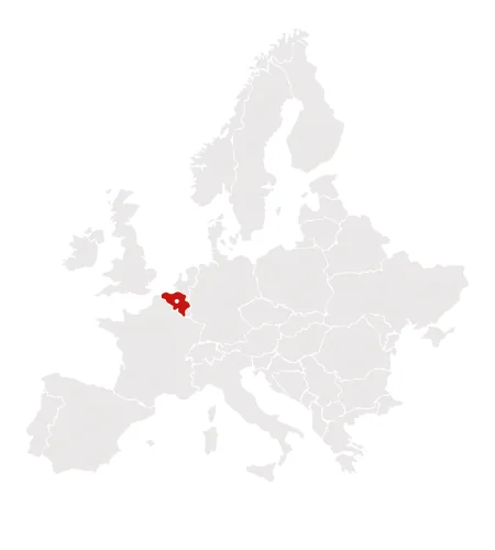 Map of Europe showing Jekyll N' Hyde in Brussels, Belgium